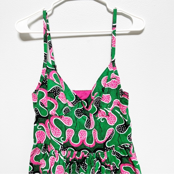 Royal Jelly Harlem Angeline Midi Dress in Emerald Camo - Picture 5 of 11